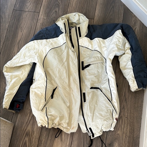 Roxy by quicksilver BOARDWEAR ski jacket off white mint green and grey Xl - Picture 1 of 4